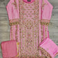 Orchid pink colour hand embellished shalwar kameez in chiffon fabric embroidered dupatta in sizes [M to 8XL] womenswear traditional fancy party wear plus size clothing - gorgeous fit