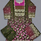 Designer black and luxury purple colour winter collection khaddar fabric with khaddar shawl
