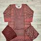 Designer crimson maroon colour winter collection khaddar fabric with khaddar shawl