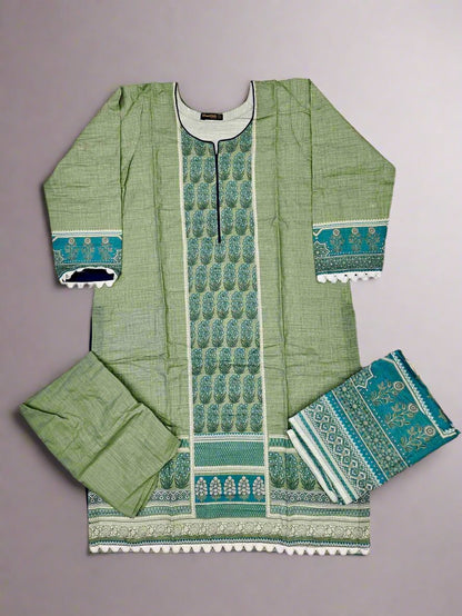 Designer olive green colour winter collection khaddar fabric with khaddar shawl shalwar kameez - Sizes M to 8XL - Womenswear traditional plus size comfort clothing - Gorgeous, fit