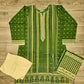 Designer fern green and banana colour winter collection khaddar fabric with khaddar shawl