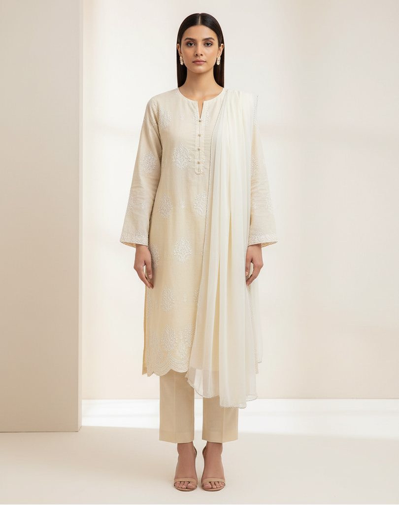 Textured Pastel Collection: Butter Yellow, Pastel Peach, Mint & Sage Shalwar Kameez | Everyday Eid Wear M to 8XL