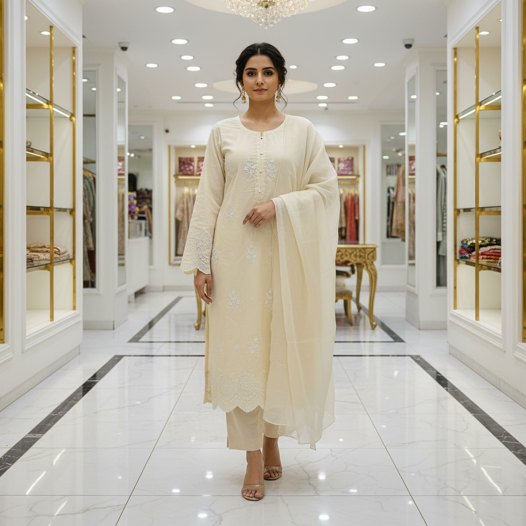 Textured Pastel Collection: Butter Yellow, Mint & Sage Shalwar Kameez | Everyday Eid Wear M to 8XL