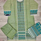 Designer olive green colour winter collection khaddar fabric with khaddar shawl