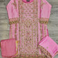 Orchid pink colour hand embellished shalwar kameez in chiffon fabric embroidered dupatta in sizes [M to 8XL] womenswear traditional fancy party wear plus size clothing - gorgeous fit