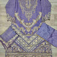 MB lilac colour hand embroidered shirt in organza fabric