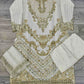 MB seashell white colour hand embroidered shirt in organza fabric