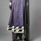 Black with white embroidery on neck and border marina winter fabric