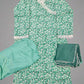 Girl's Mint Green colour Floral Print