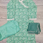 Girl's Mint Green colour Floral Print