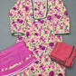 Girl's Hot Pink colour Floral Print