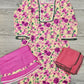 Girl's Hot Pink colour Floral Print