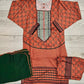Girl's Burnt Umber colour Floral Print