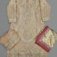 Blush pink colour embroidered