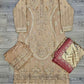 Blush pink colour embroidered