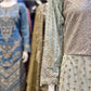 FZS Nira Ice blue colour embroidered