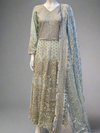 FZS Nira Ice blue colour embroidered