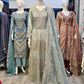 FZS Nira Ice blue colour embroidered