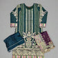Dark green colour hand embroidered in organza fabric