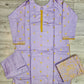 ANM by Ali pale lilac colour thread embroidered