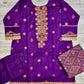 ANM by Ali violet colour thread embroidered