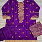 ANM by Ali violet colour thread embroidered