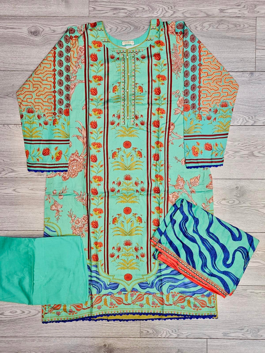Sana Safinaz H243-04A turquoise green colour