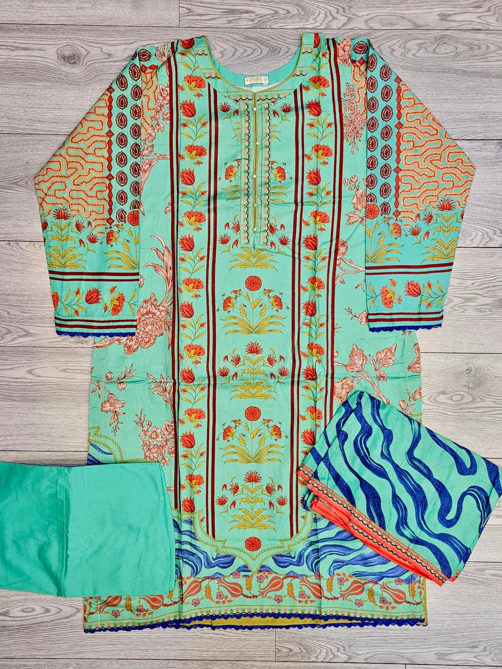 Sana Safinaz H243-04A turquoise green colour