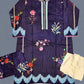 Sana Safinaz H243-12B navy blue colour digital floral print