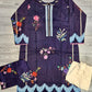 Sana Safinaz H243-12B navy blue colour digital floral print