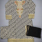 Black and beige colour floral print