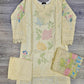 MB embroidered light yellow colour sequins and lasercut