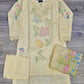 MB embroidered light yellow colour sequins and lasercut