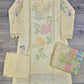 MB embroidered light yellow colour sequins and lasercut