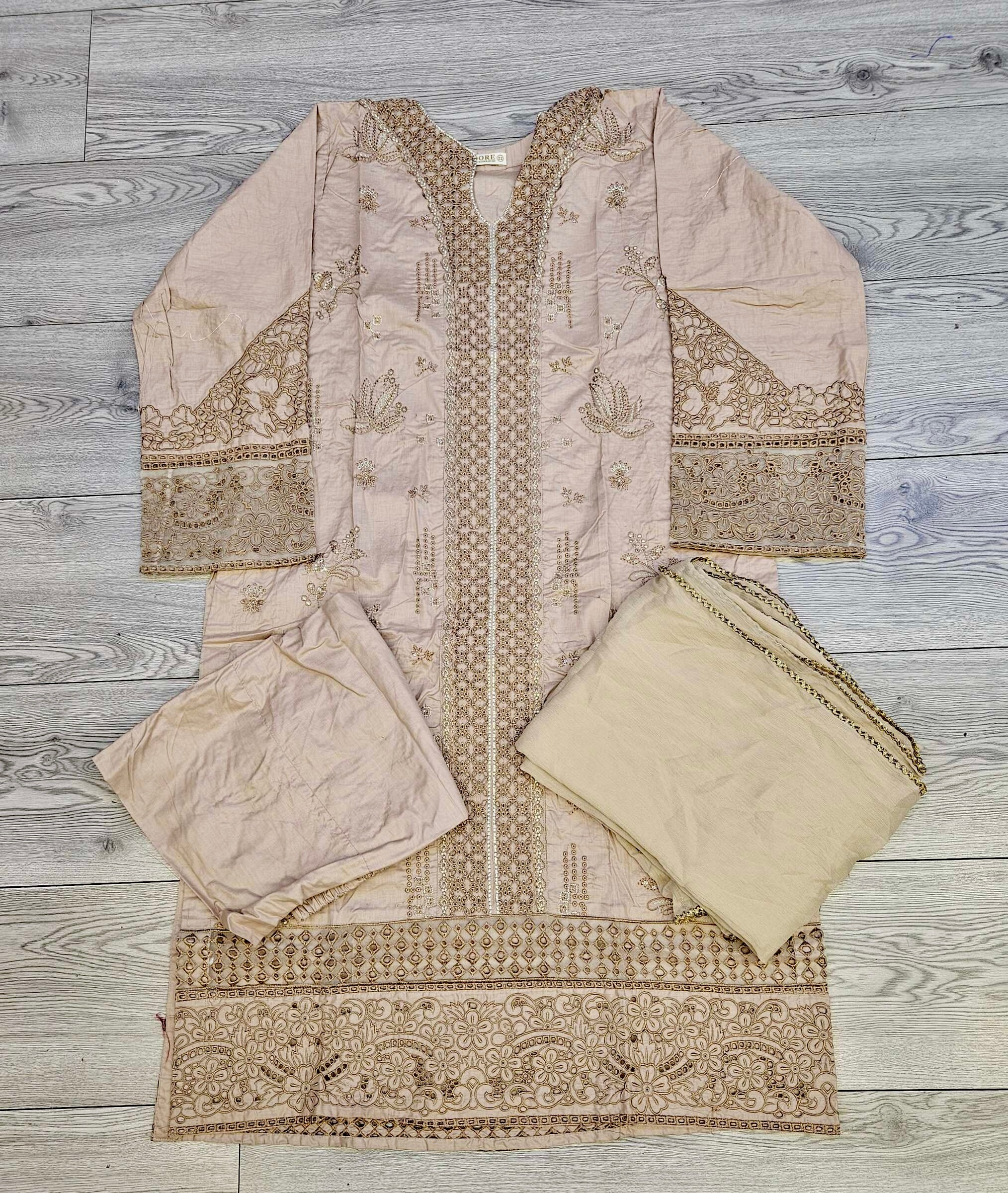 CRM cherry blossom pink and metallic gold colour