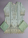 QMR parakeet green and dark green colour thread and laser cut
