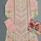 CRM Rose pink colour laser cut chikan embroidery in thread and sequins shalwar kameez in cotton fabric