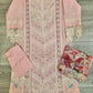CRM Rose pink colour laser cut chikan embroidery in thread and sequins shalwar kameez in cotton fabric