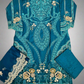 MB teal blue and silver colour laser cut thread and sequin