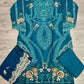 MB teal blue and silver colour laser cut thread and sequin