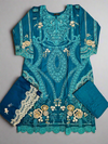 MB teal blue and silver colour laser cut thread and sequin