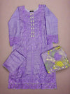 CRM lilac and volt green colour laser cut thread and sequin