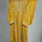 AD Honey Yellow & Silver Hand‑Embellished Thread‑Embroidered Long Dress 2‑Piece