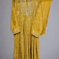 AD Honey Yellow & Silver Hand‑Embellished Thread‑Embroidered Long Dress 2‑Piece