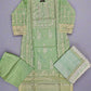 SBN seafoam green colour chikan kari embroidery cotton shalwar kameez