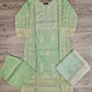 SBN seafoam green colour chikan kari embroidery cotton shalwar kameez