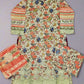 ELF white and candy apple red colour floral print cotton shalwar kameez