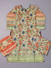 ELF white and candy apple red colour floral print cotton shalwar kameez