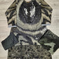 MB black colour floral print cotton shalwar kameez