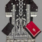 Zaha black and white colour cotton embroidered shalwar kameez